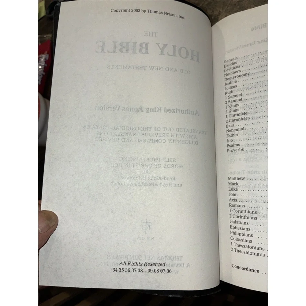 ✝️ Holy Bible King James Version Giant Print Reference Edition Nelson 881c 2003